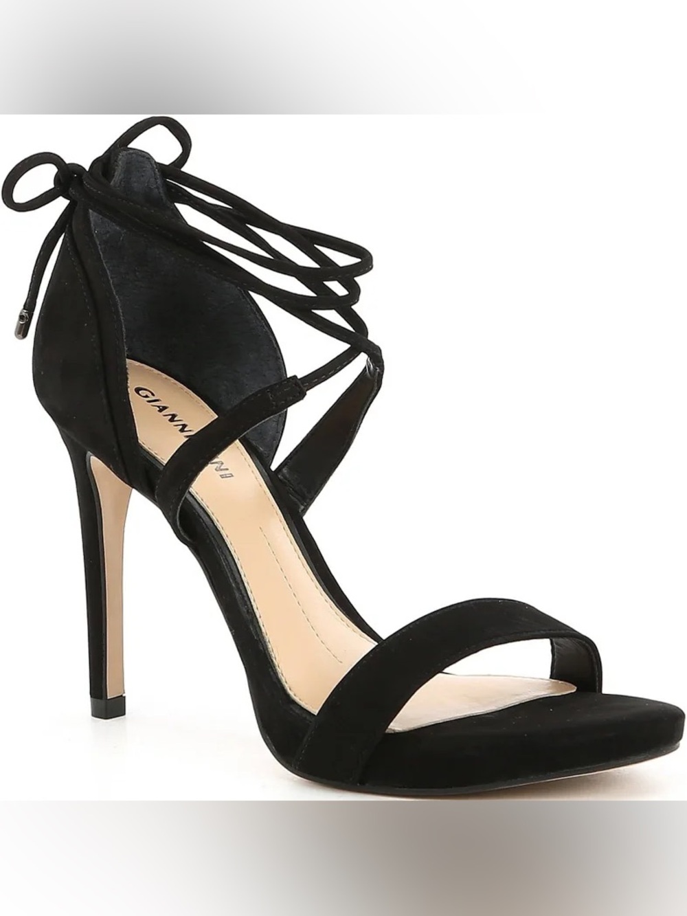 Gianni Bini Daymey Strappy Ankle Wrap Heels (Smoke Free) - Picture 4 of 4